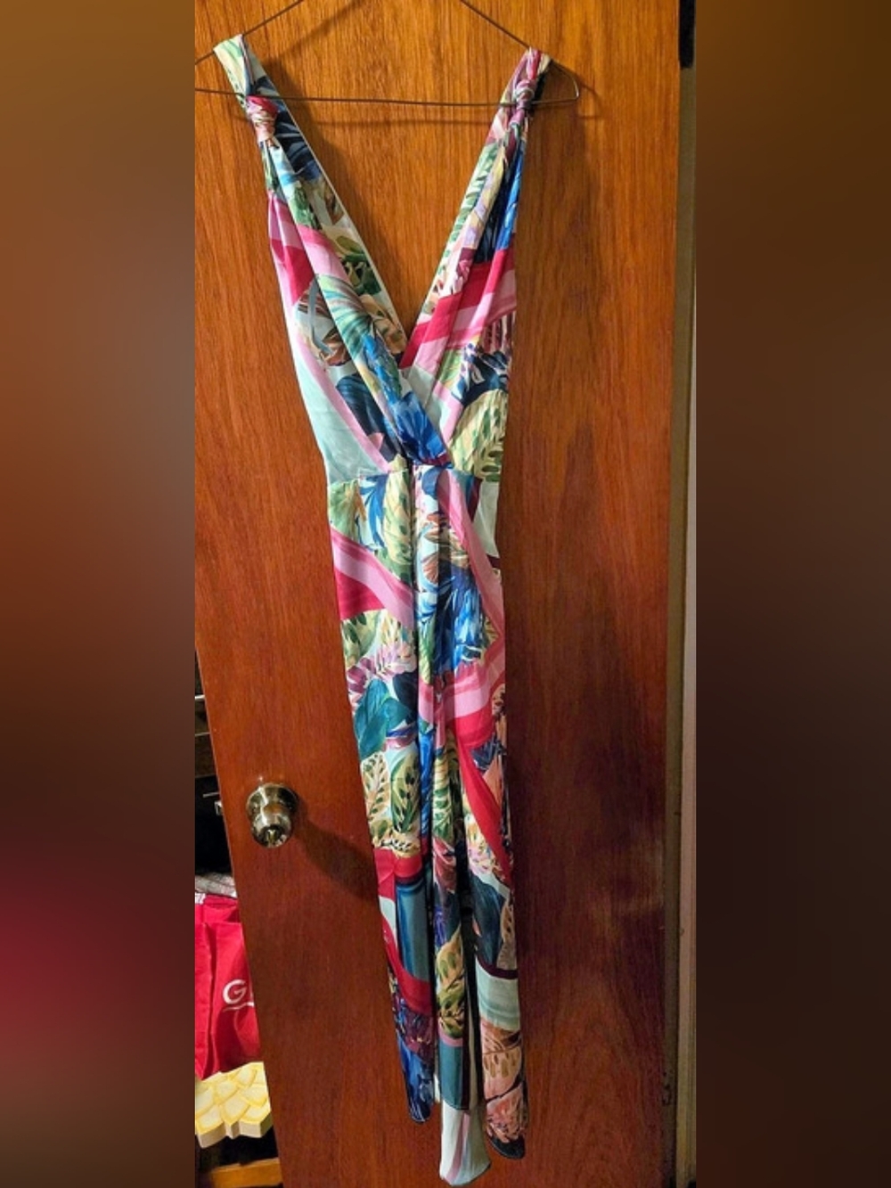 Zara Satin Effect Floral Midi Dress Maxi Abstract Print Dress Size Medium NWT
